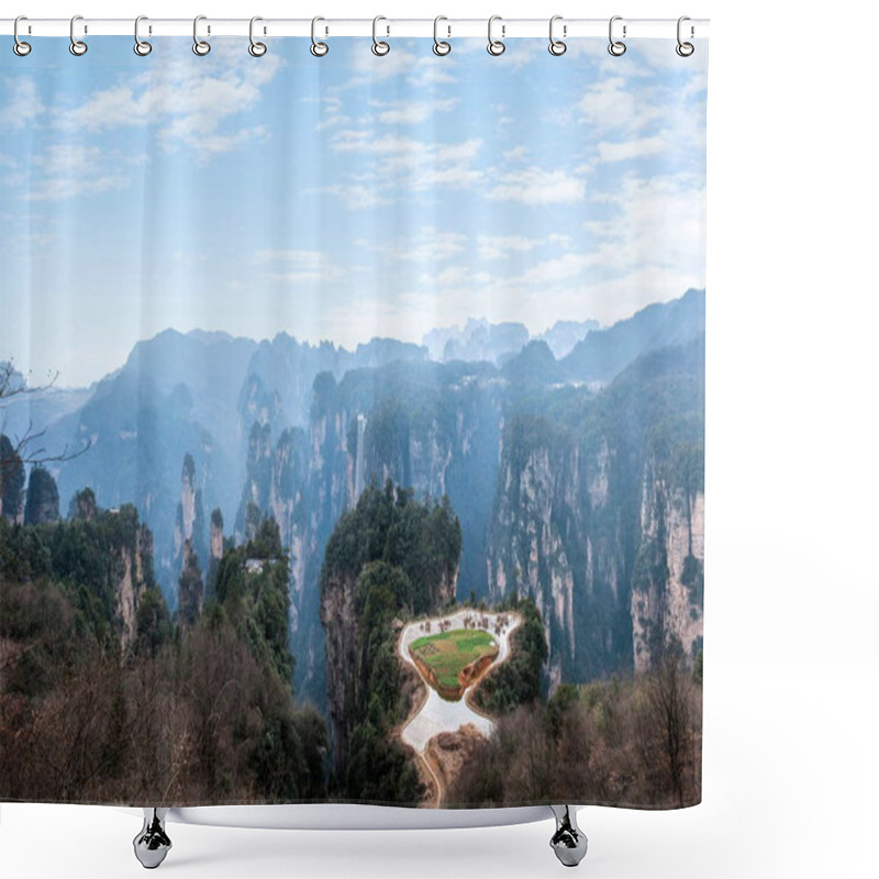 Personality  Hunan Zhangjiajie National Forest Park Old House Air Pastoral Shower Curtains