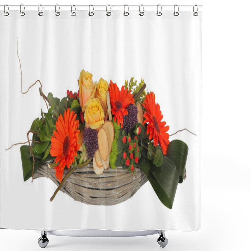 Personality  Colourfull Floral Arrangement Shower Curtains