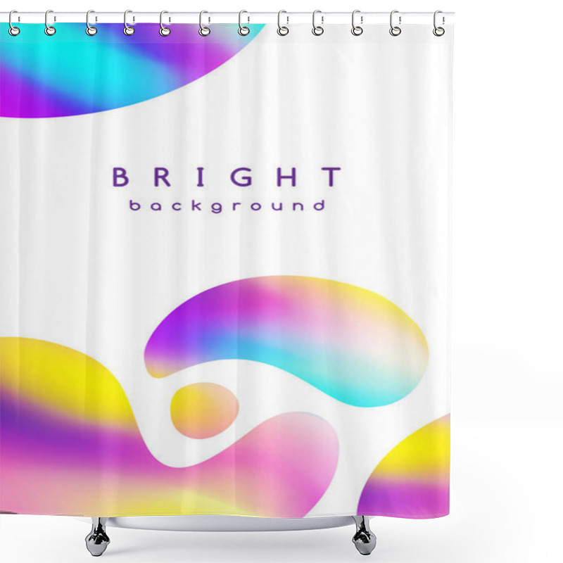 Personality  Vector Booklet Cover Template, Abstract Background With Bright Blurred Spots, Geometric Shapes And Space For Text Shower Curtains