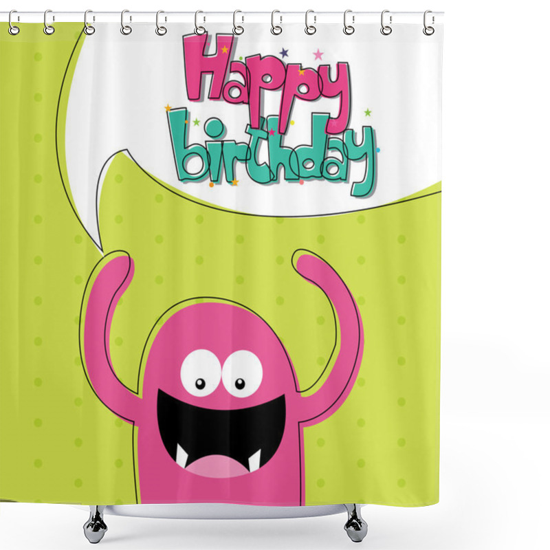 Personality  Happy Birthday Shower Curtains