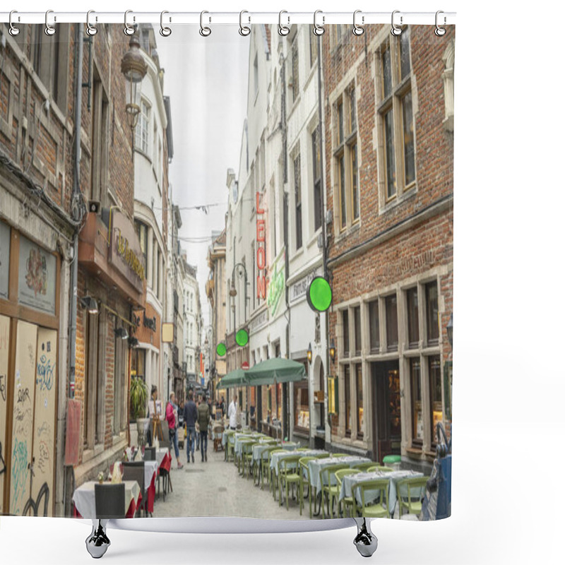 Personality  Beautiful Street Architecture Of Old European Town Shower Curtains