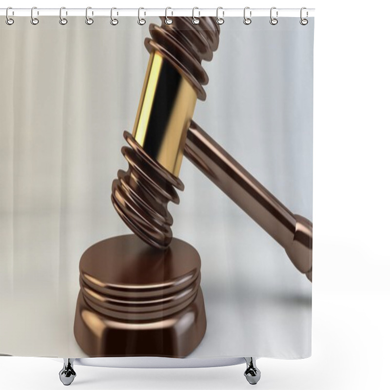 Personality  Court Hammer Judge Justice Law Lawyer Shower Curtains