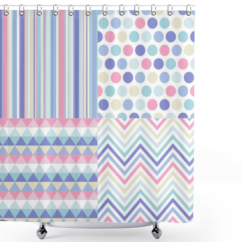 Personality  Seamless Geometric Pattern Shower Curtains