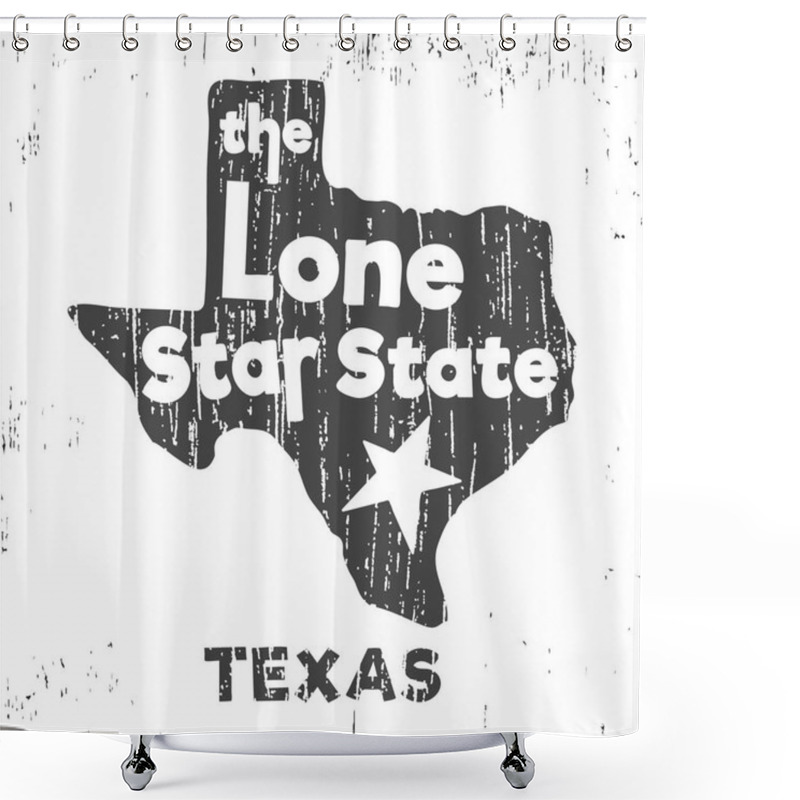 Personality  Texas - The Lone Star State T-shirt Stamp Shower Curtains