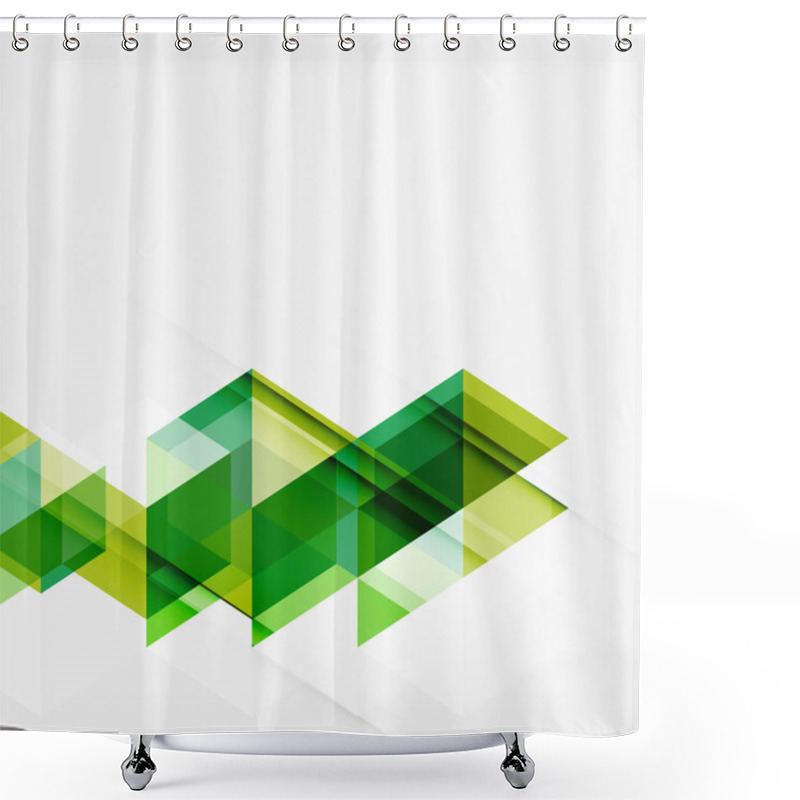 Personality  Abstract Geometric Background. Modern Overlapping Triangles Shower Curtains