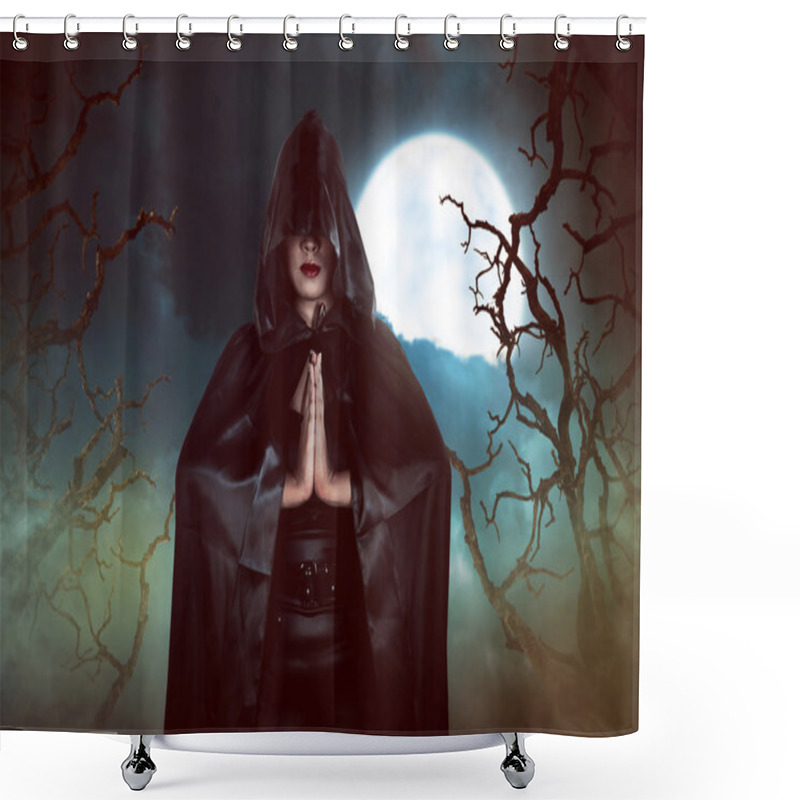 Personality  Asian Witch Woman Casting Spell   Shower Curtains