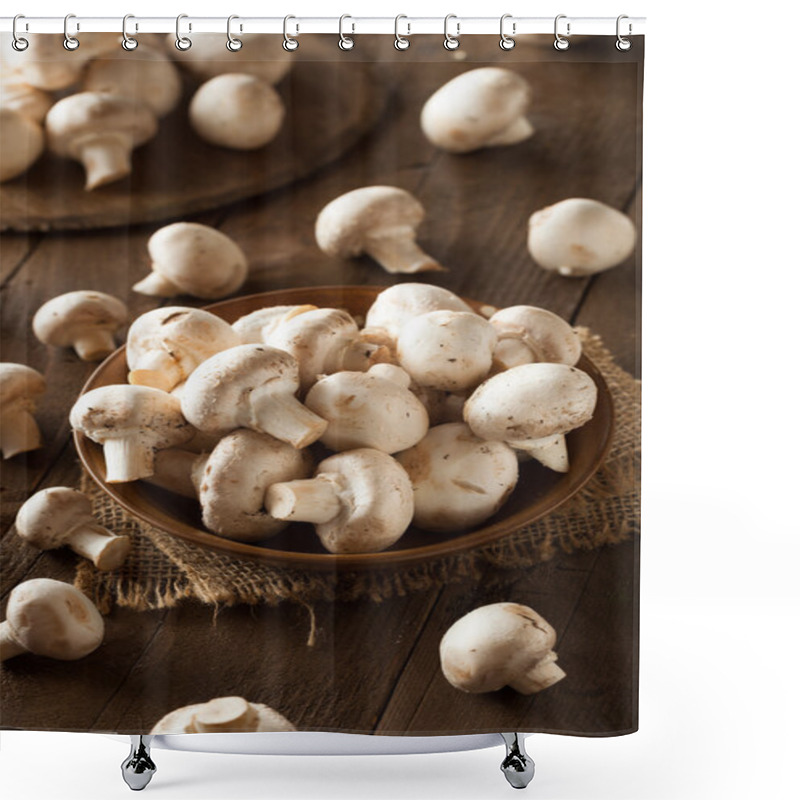 Personality  Raw Organic White Mushrooms Shower Curtains