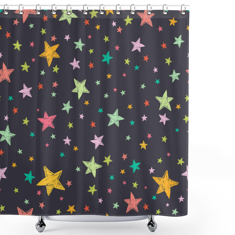 Personality  Stars Pattern Shower Curtains