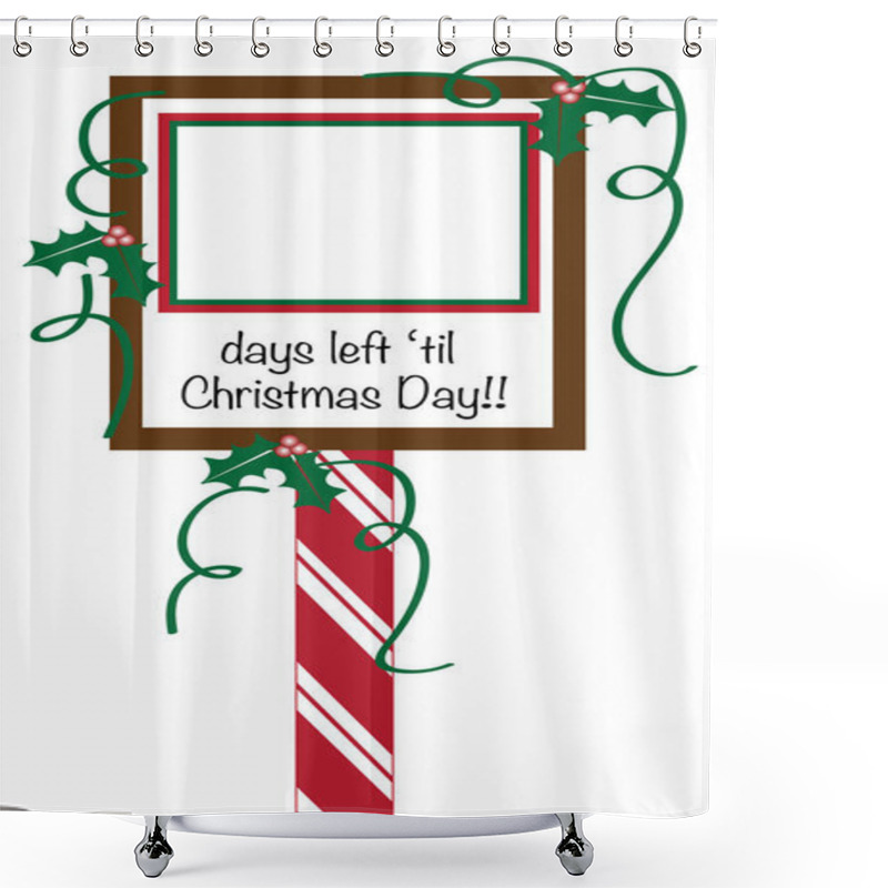 Personality  Count Down To Christmas Shower Curtains