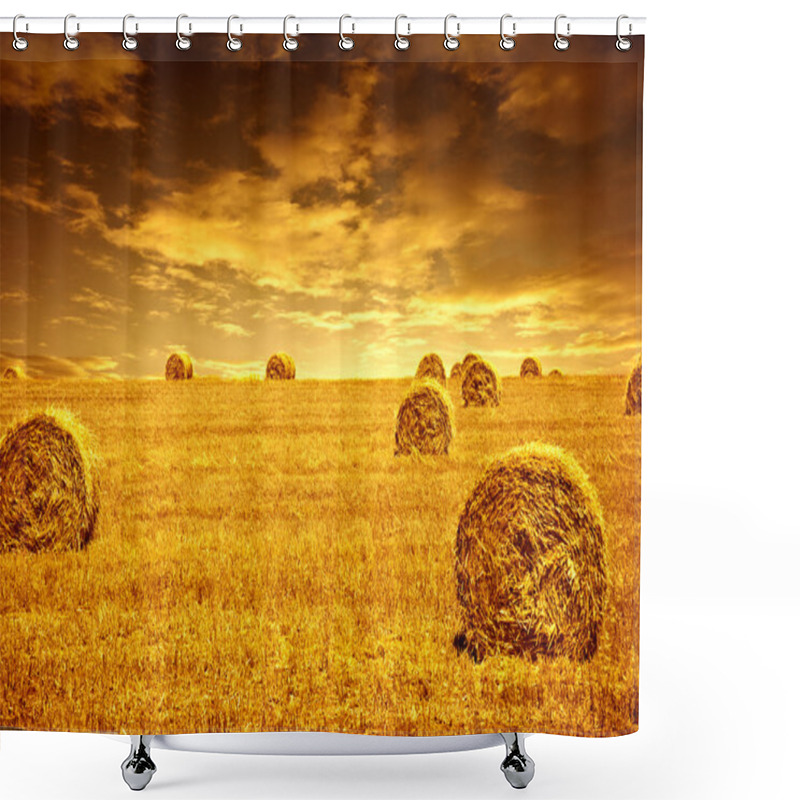 Personality  Wheat Harvest Time Shower Curtains