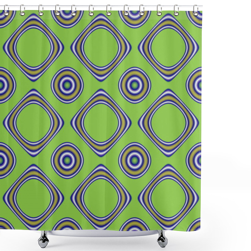 Personality  Abstract Pattern With Circles And Square Shower Curtains