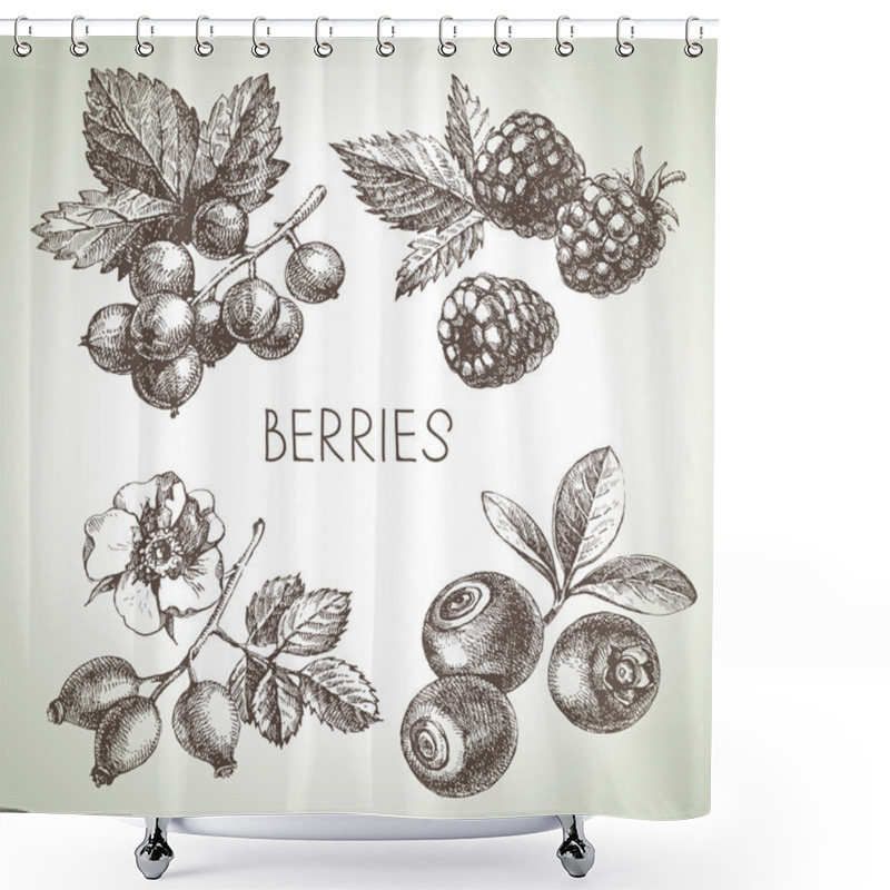 Personality  Illustration Of Eco Food Shower Curtains