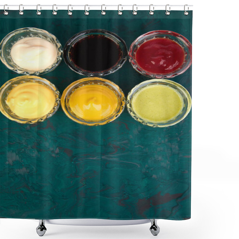 Personality  Set Of Different Sauces.  Shower Curtains