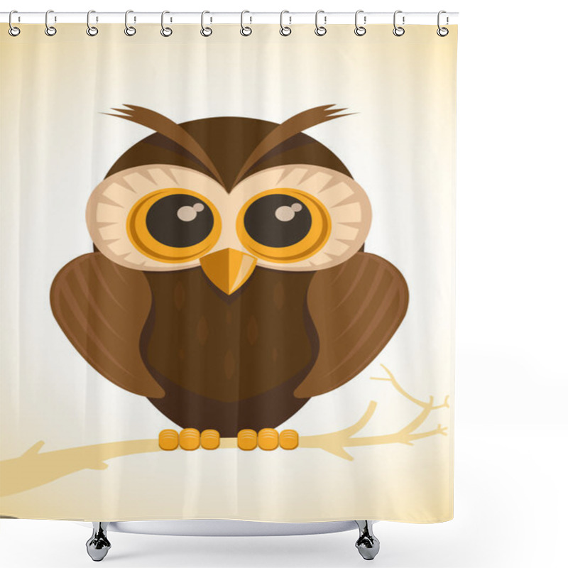 Personality  Vector Cute Owl Shower Curtains