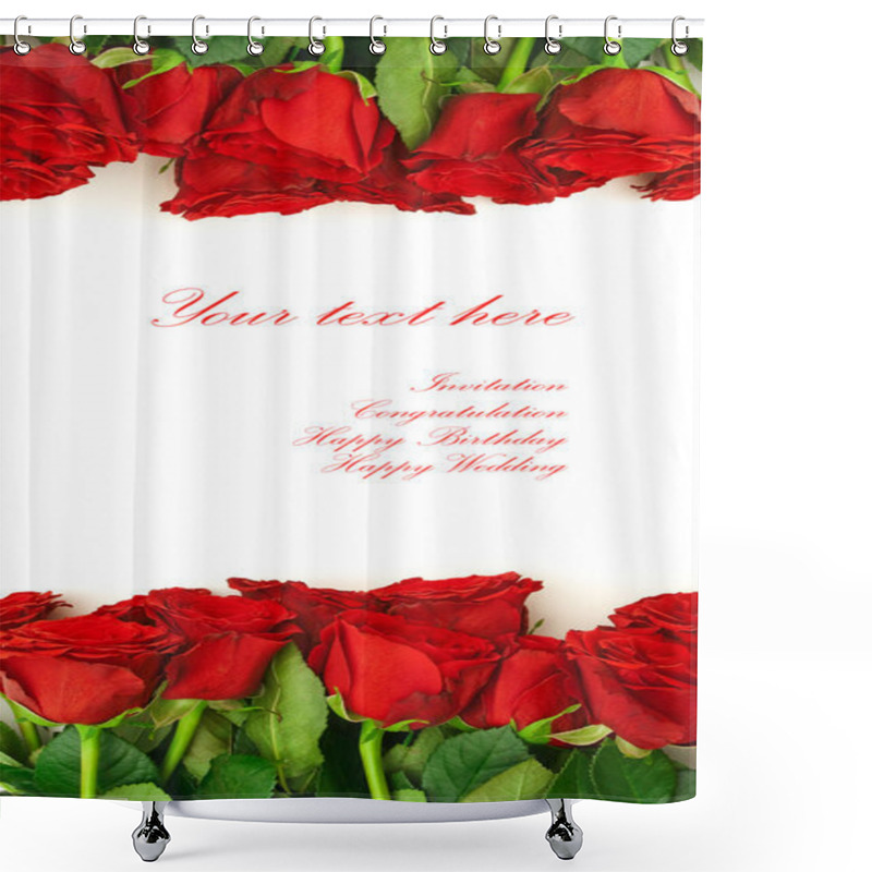 Personality  Red Roses Border Shower Curtains