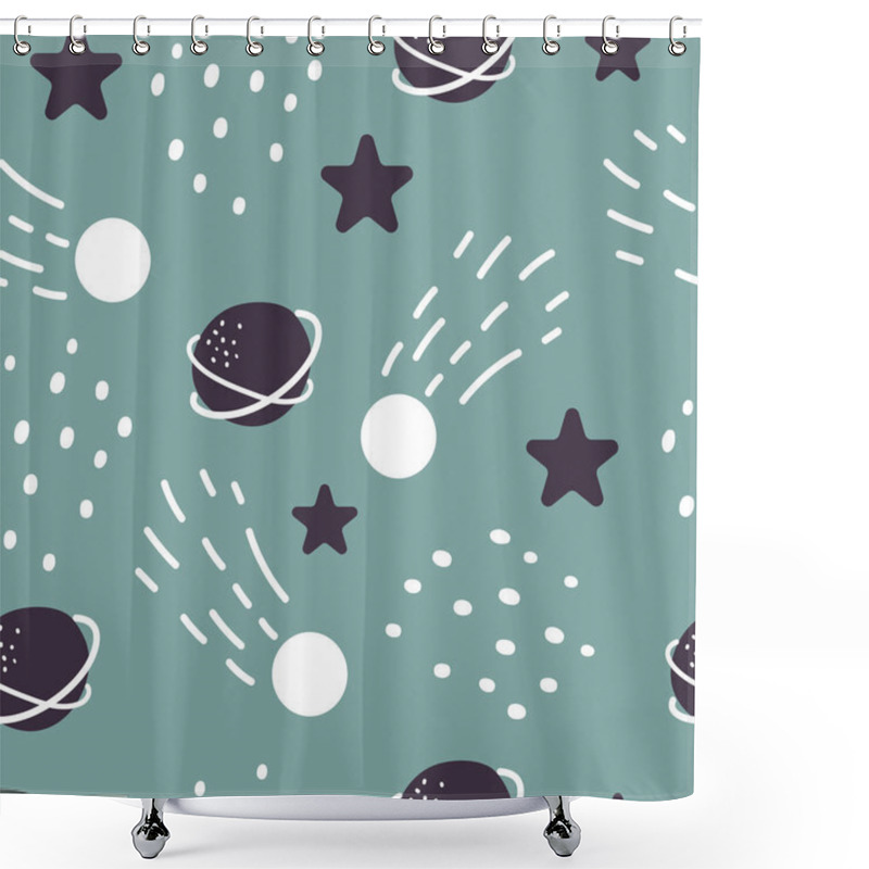 Personality  Patterns With Cosmos And Many Stars Shower Curtains