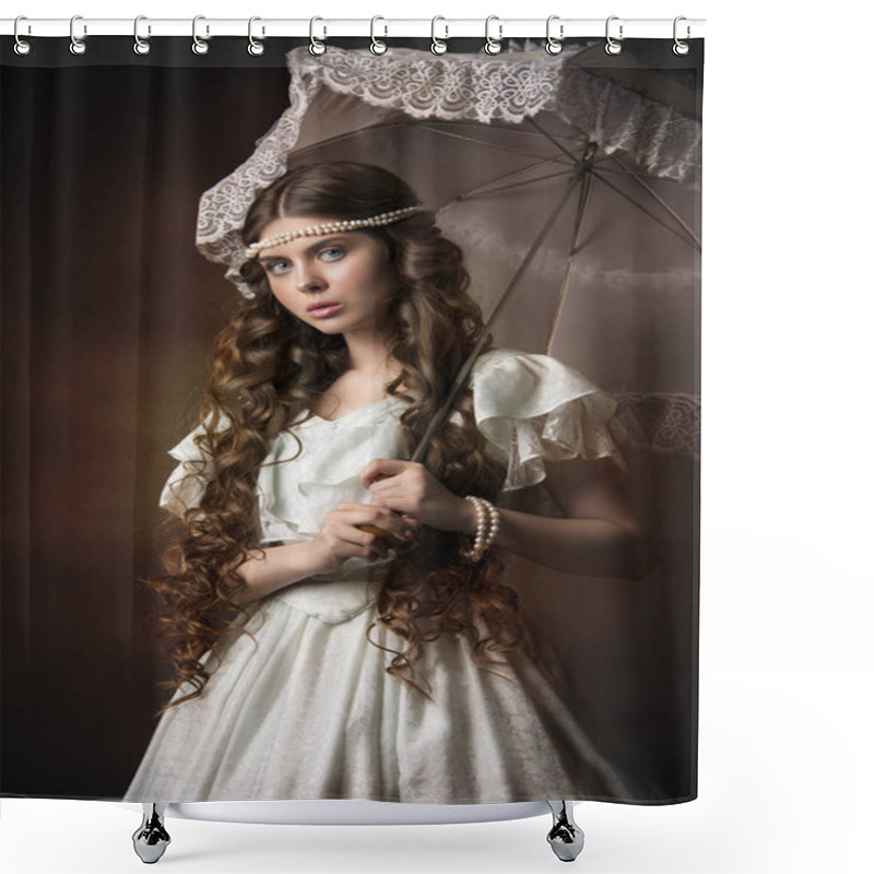 Personality   Young Lady In Medieval Dress Shower Curtains