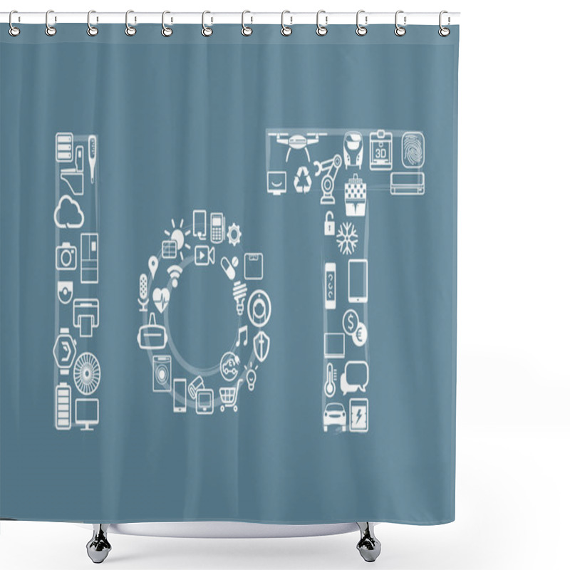 Personality  Internet Of Things Concept Shower Curtains