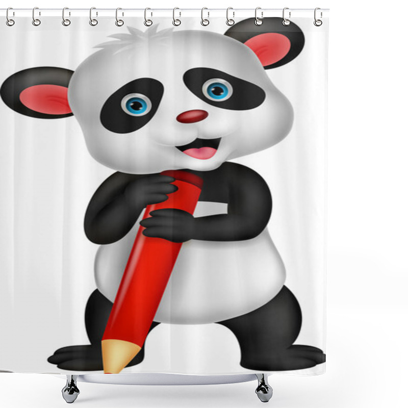 Personality  Cute Panda Cartoon Shower Curtains