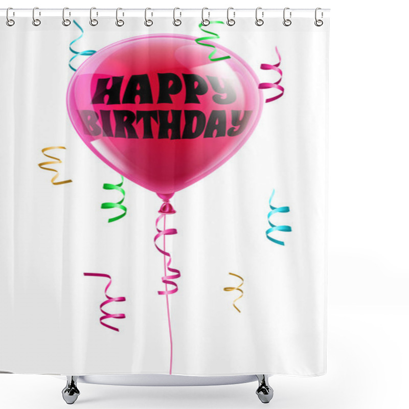 Personality  Happy Birthday Balloon Shower Curtains