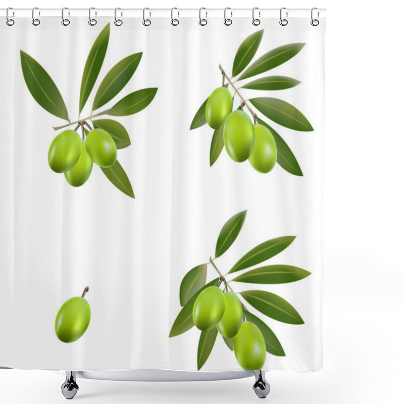 Personality  Green Olive Shower Curtains