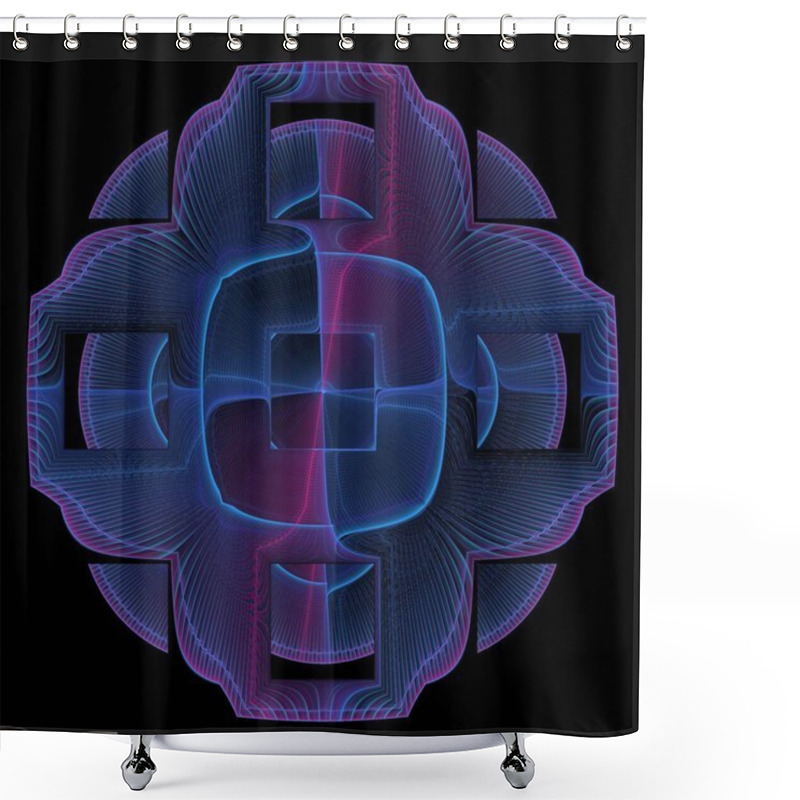 Personality  Abstract Fractal Illustration For Creative Design Shower Curtains