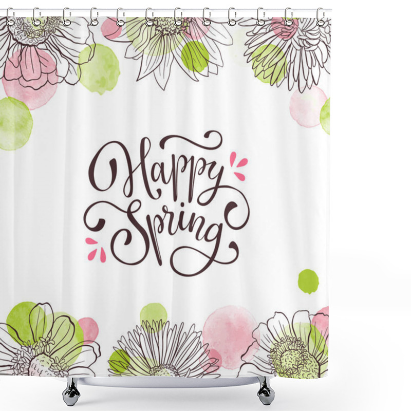 Personality  Spring Time Greeting Card Shower Curtains