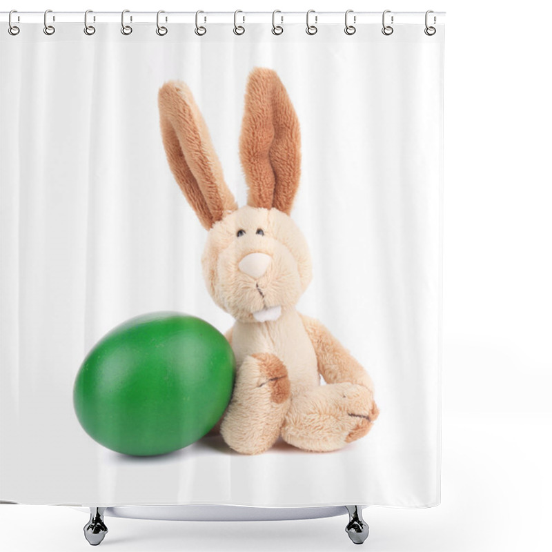 Personality  Adorable Bunny And Easter Egg. Shower Curtains