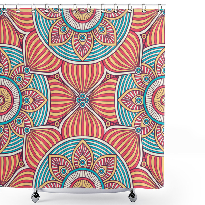 Personality  Ethnic Floral Seamless Pattern Shower Curtains