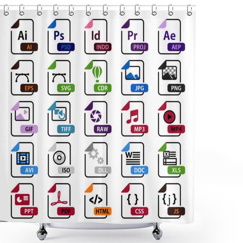 Personality  A Collection Of Icons In Various File Formats Shower Curtains