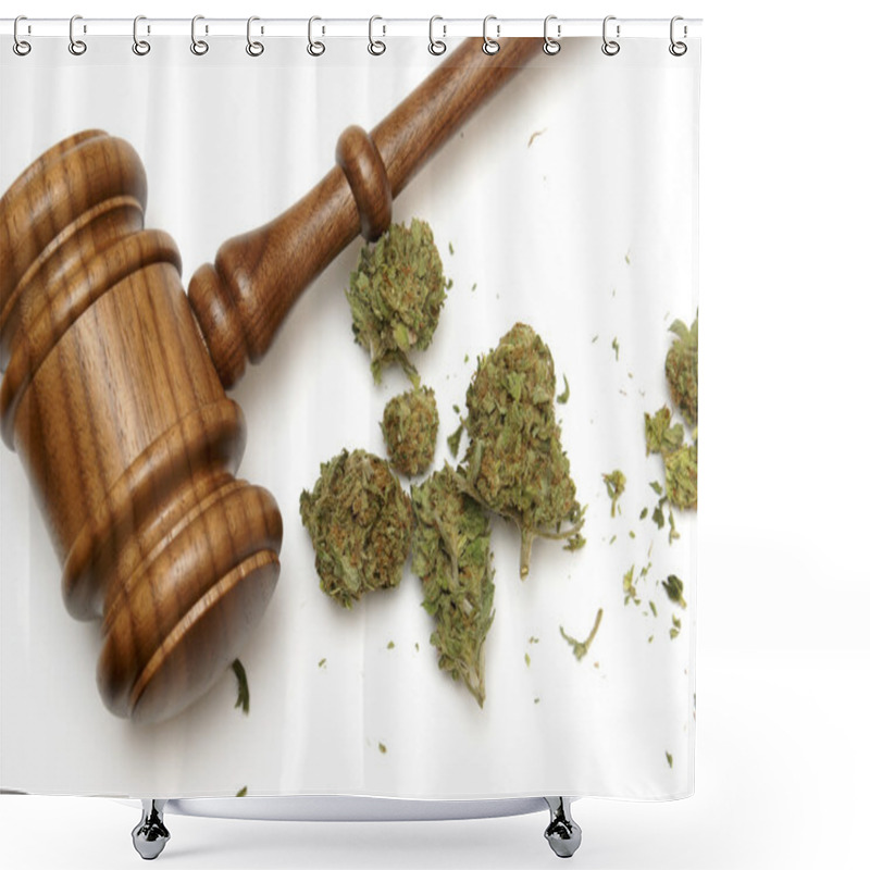 Personality  Law And Marijuana Shower Curtains