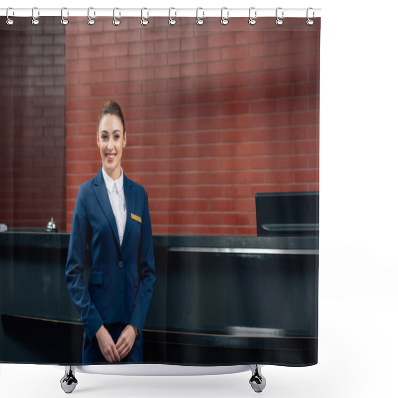 Personality  Receptionist Shower Curtains