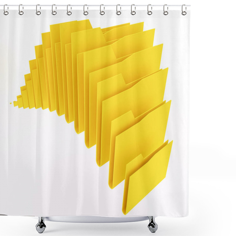 Personality  Computer Folders On White Background Shower Curtains