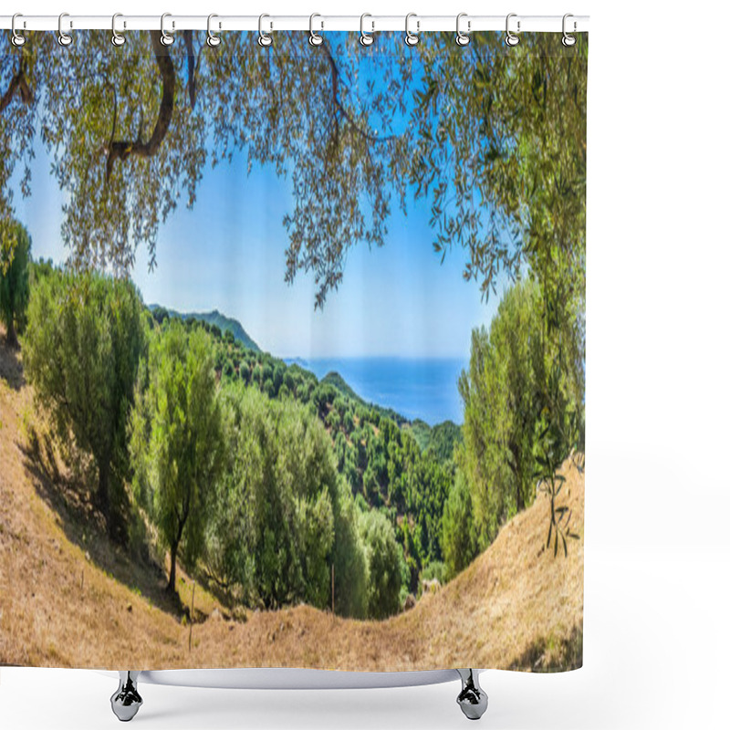 Personality  Beautiful Coastal Landscape At The Cilentan Coast, Campania, Italy Shower Curtains