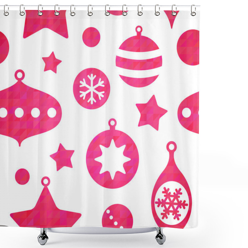 Personality  Cute Christmas Toys Seamless Pattern Shower Curtains