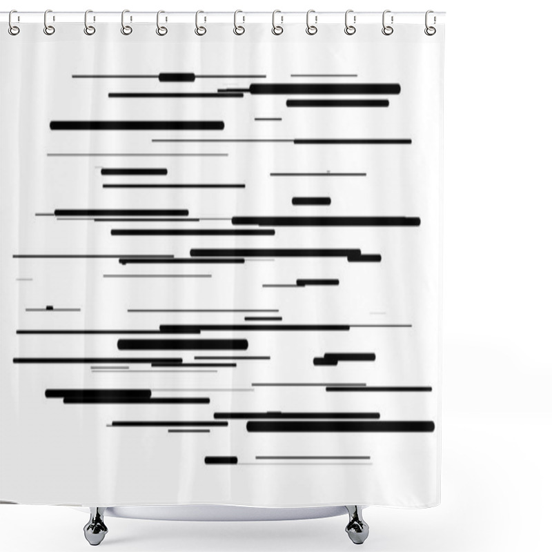 Personality  Random Lines, Stripes Vector Illustration Shower Curtains