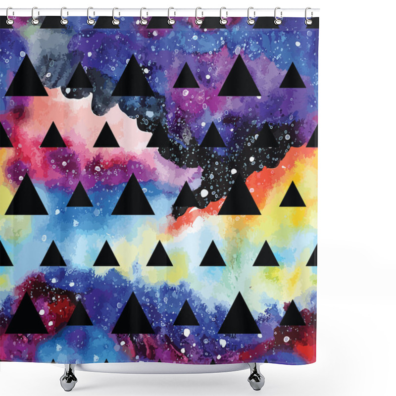 Personality  Galaxy Seamless Pattern. Shower Curtains