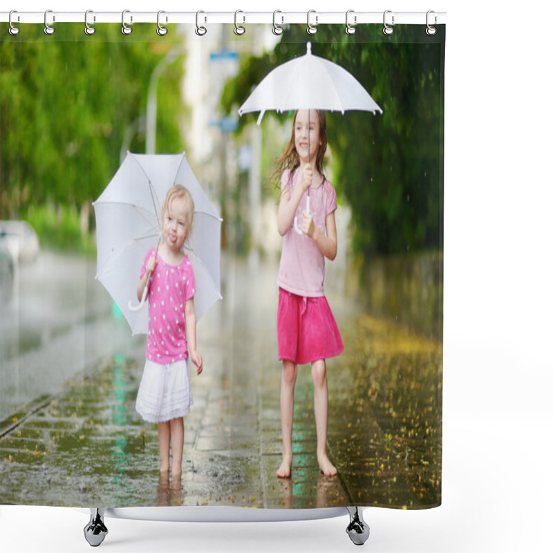 Personality  Sisters On A Rainy Summer Day Shower Curtains