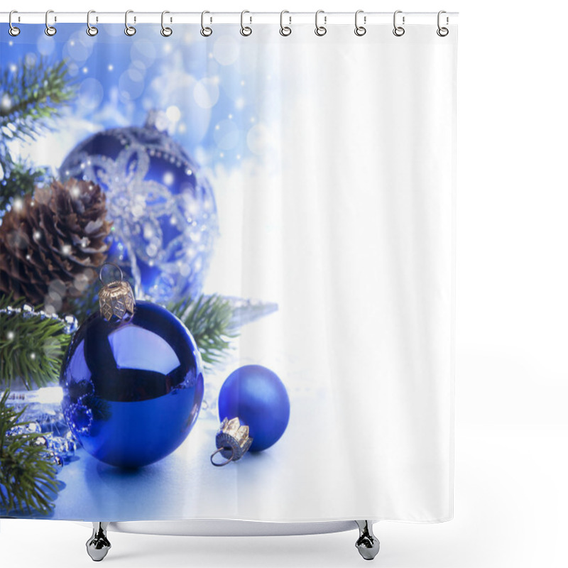 Personality  Art Christmas Greeting Card Shower Curtains