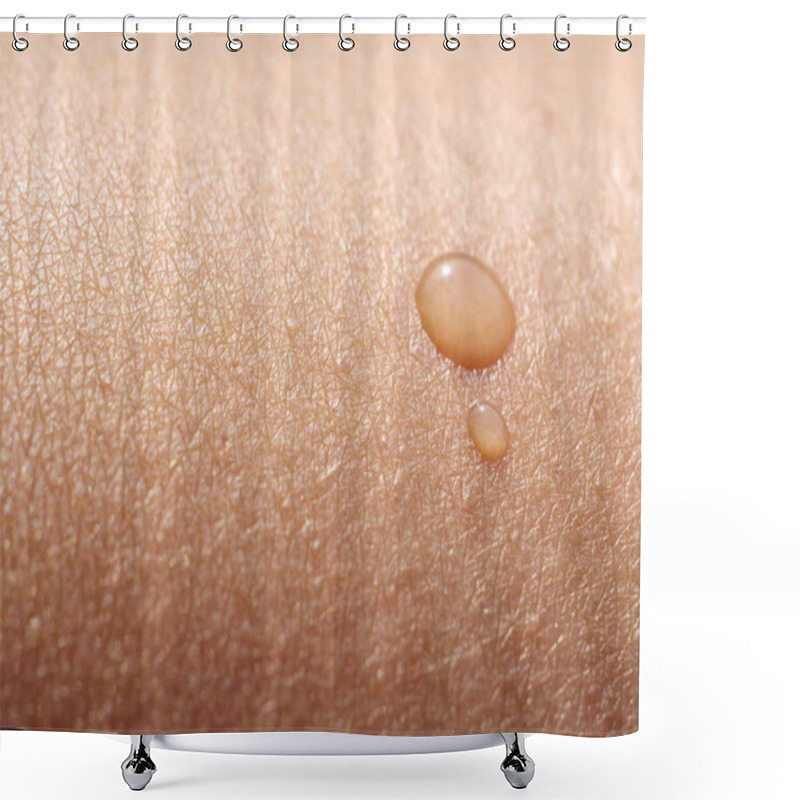 Personality  Macro Of Water Drop On Female Skin Shower Curtains