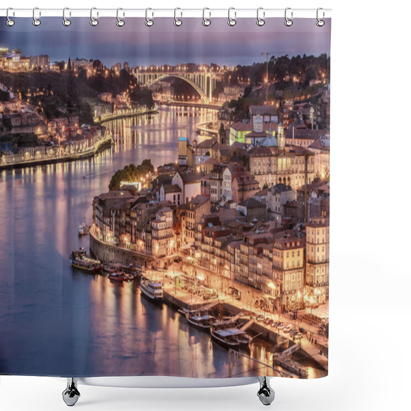 Personality  Porto, Portugal: Aerial View Of The Old Town And Douro River Shower Curtains