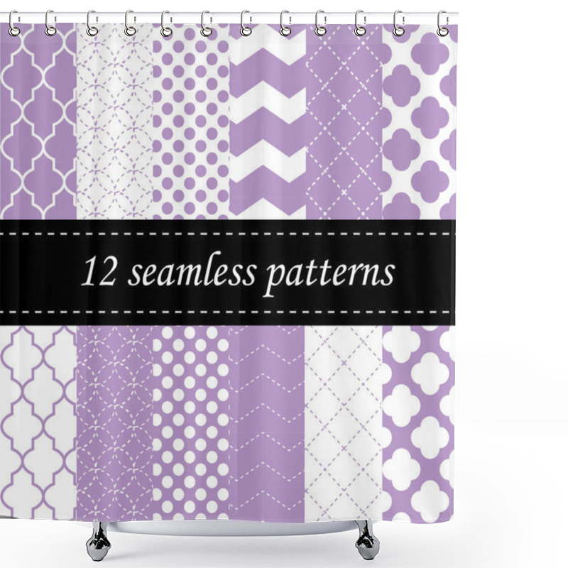 Personality  Twelve Seamless Geometric Patterns Shower Curtains