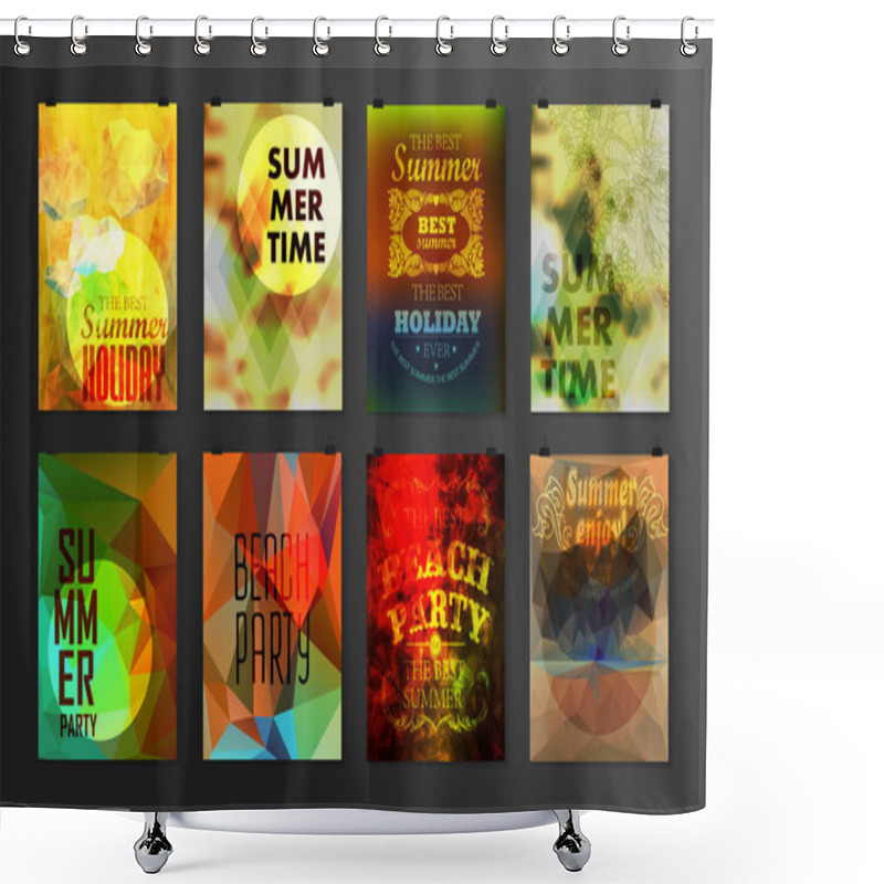 Personality  Typographical Poster, Retro Design Shower Curtains