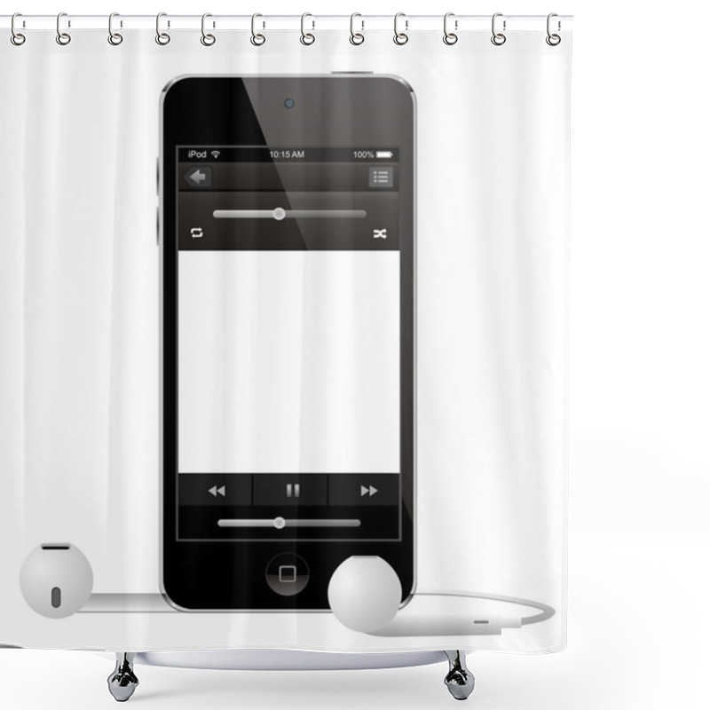 Personality  Apple Ipod Touch Shower Curtains