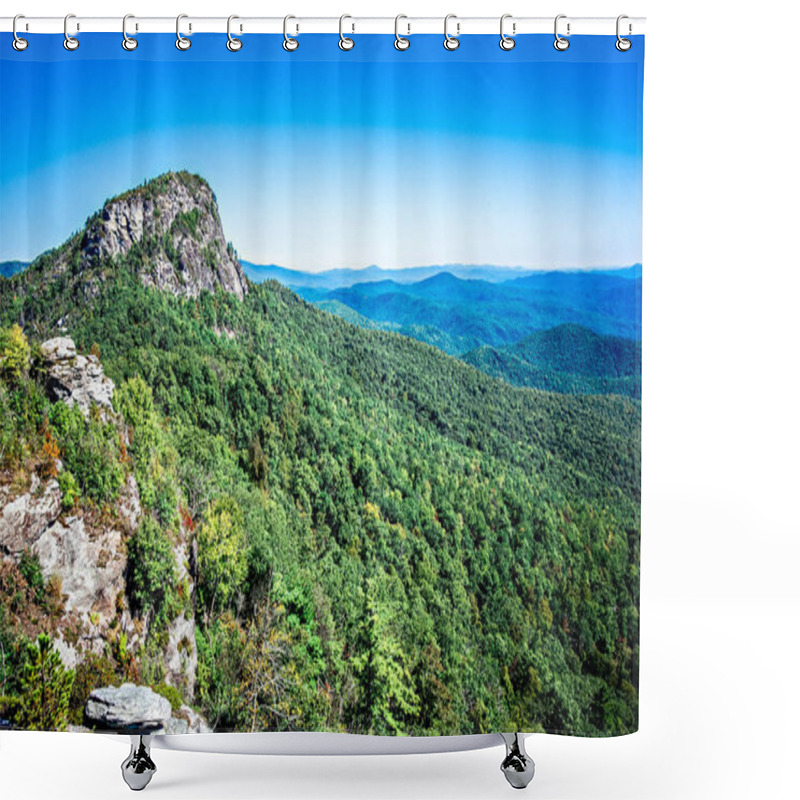 Personality  Landscape Views On Top Of Table Rock Mountain Nc Shower Curtains