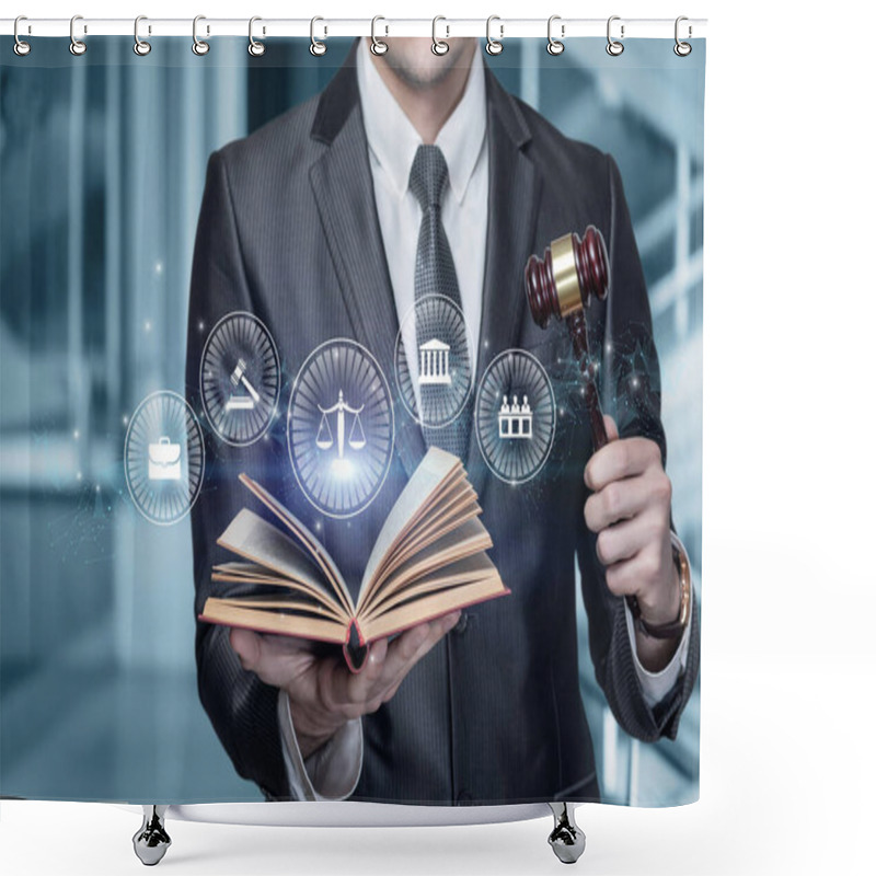 Personality  The Concept Of Providing Legal Services By Lawyers. Shower Curtains