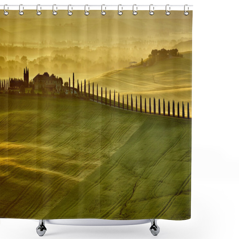 Personality  Landscape In Tuscany Hills Shower Curtains