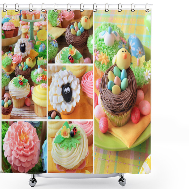 Personality  Easter Cupcakes Shower Curtains