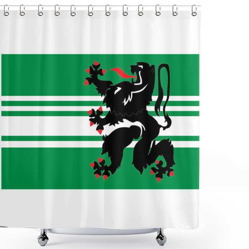 Personality  Flag Of East Flanders Shower Curtains