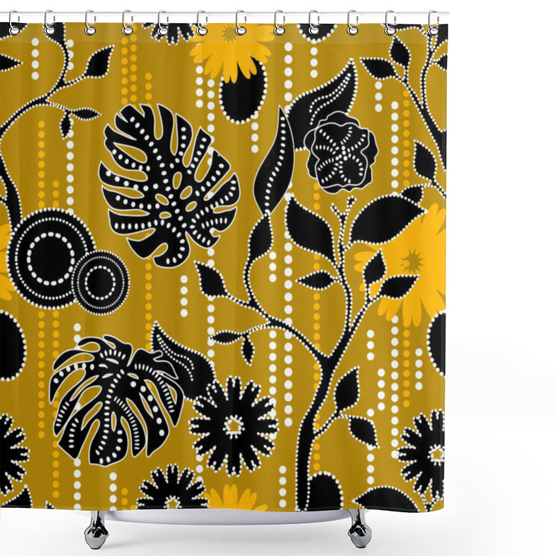 Personality  Seamless Print With Abstract Flowers. Shower Curtains